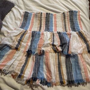 Aerie Multicolor Striped A-Line Skirt